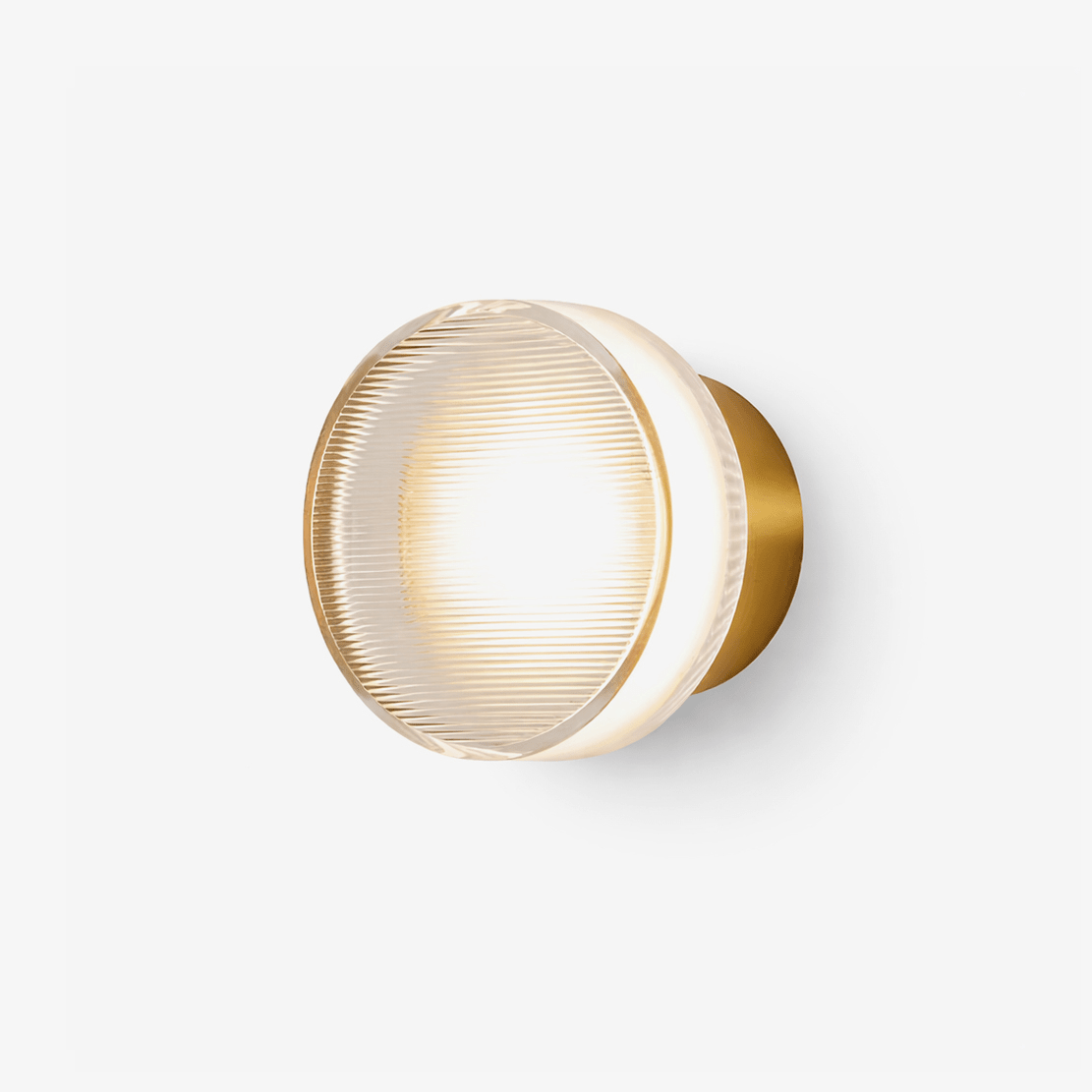 Luno Ribbed Glass Wall Light-Neutral Decor
