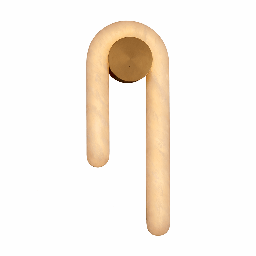 Arlo Loop Alabaster Wall Light-Neutral Decor
