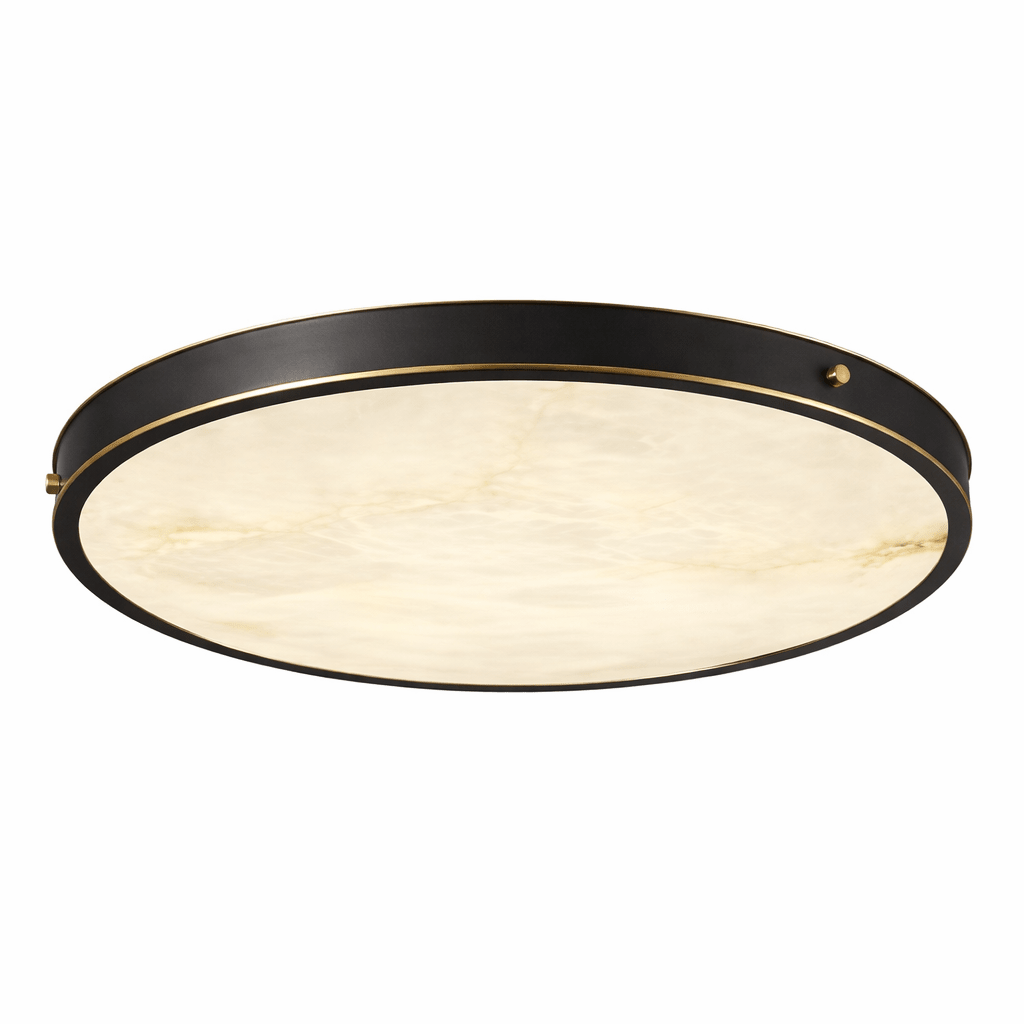 Aureon Alabaster Round Ceiling Lamp-Neutral Decor