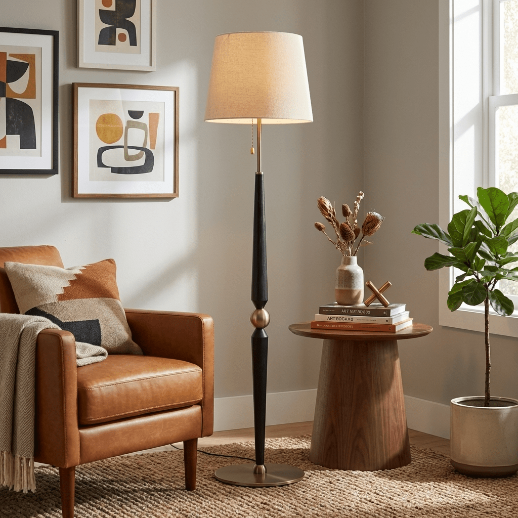 Solenne Sculpted Wood Floor Lamp-Neutral Decor