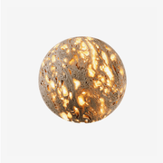 Luma Vein Stone Sphere Wall Light-Neutral Decor