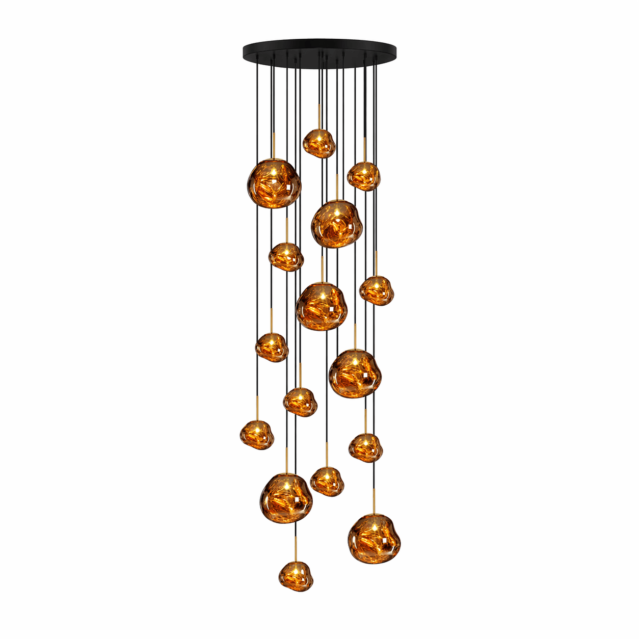Multi Lava Round Pendant Lamp-Neutral Decor