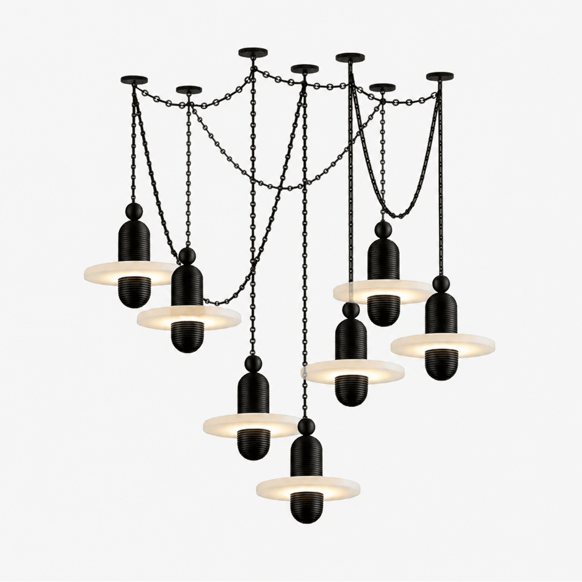 Orbital Drift Chain Chandelier-Neutral Decor