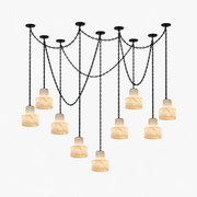 Multi-Tier Chain Drum Pendant Lamp-Neutral Decor