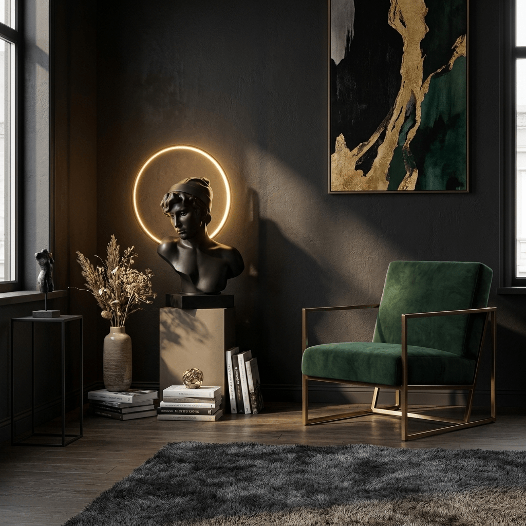 Halo Muse Sculptural Table Lamp-Neutral Decor