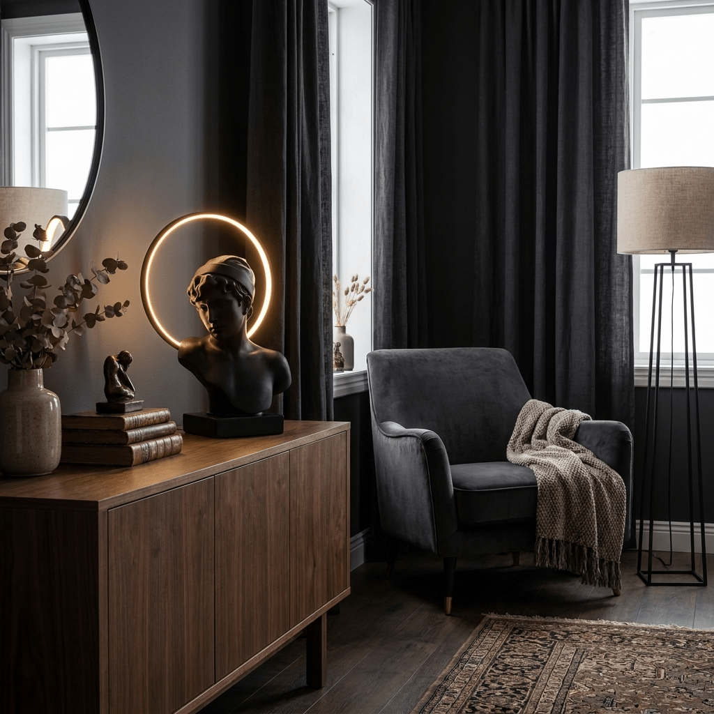 Halo Muse Sculptural Table Lamp-Neutral Decor