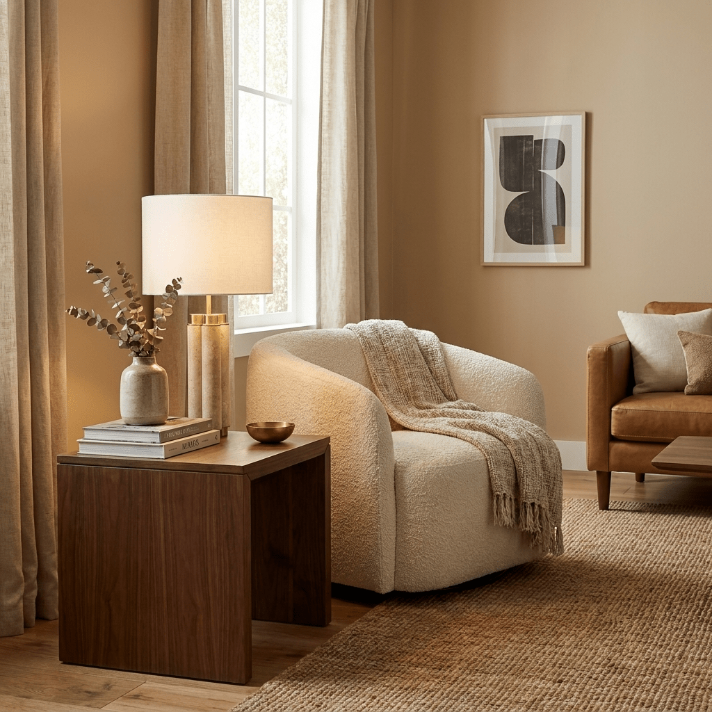 Colonnade Travertine Table Lamp-Neutral Decor