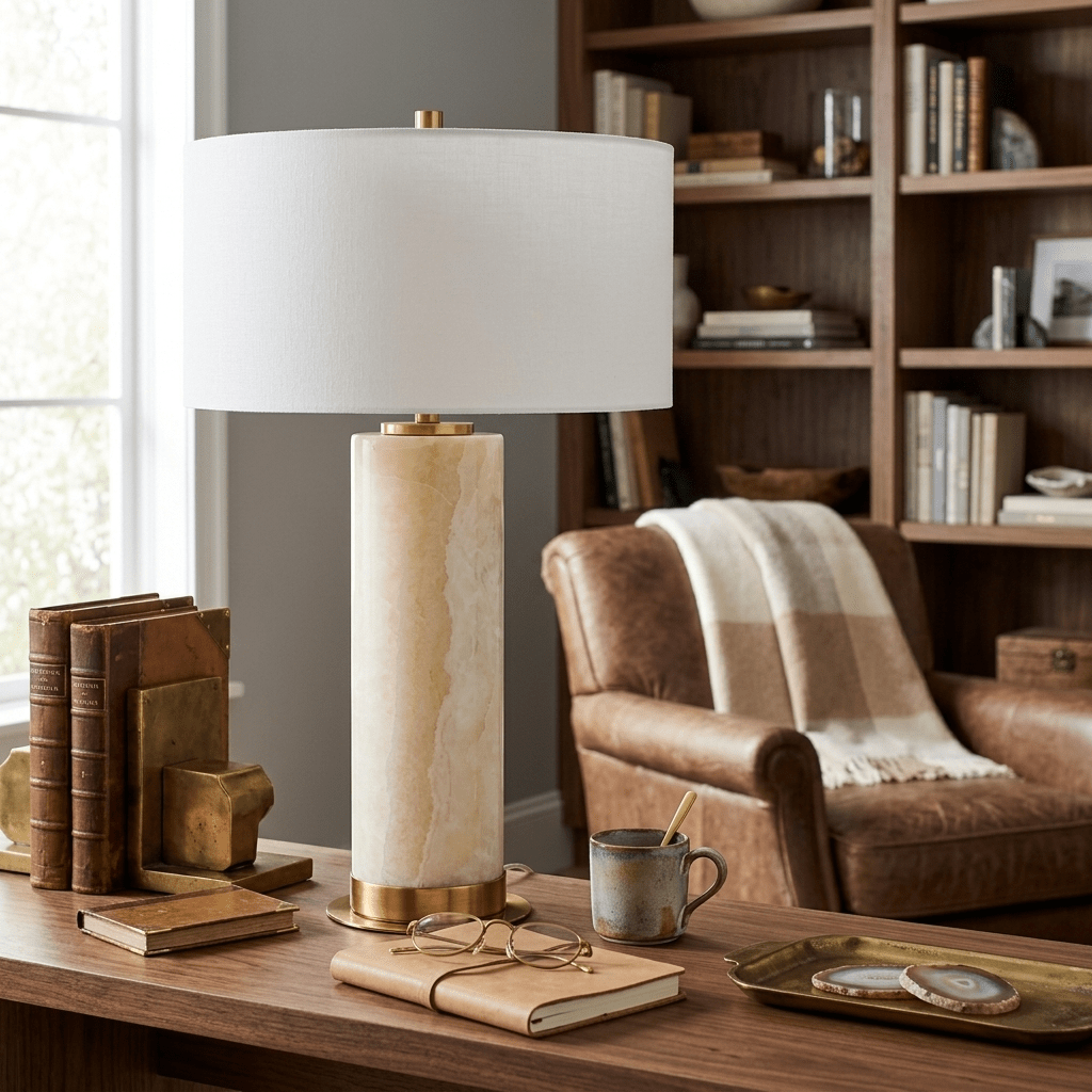 Vesper Onyx Table Lamp-Neutral Decor