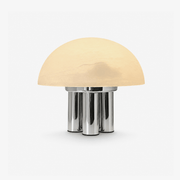 Mira Alabaster Mushroom Table Lamp-Neutral Decor