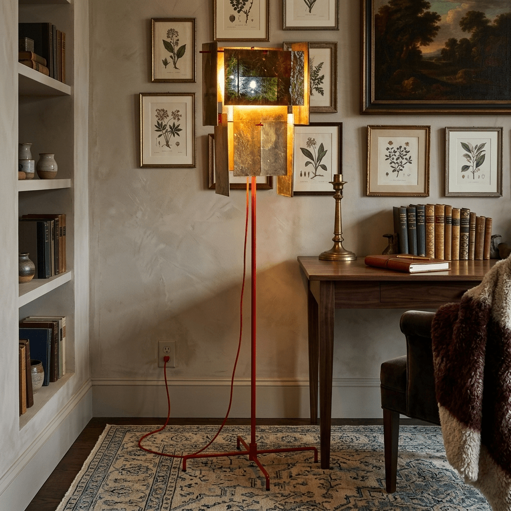 Gold Gallery Floor Lamp-Neutral Decor