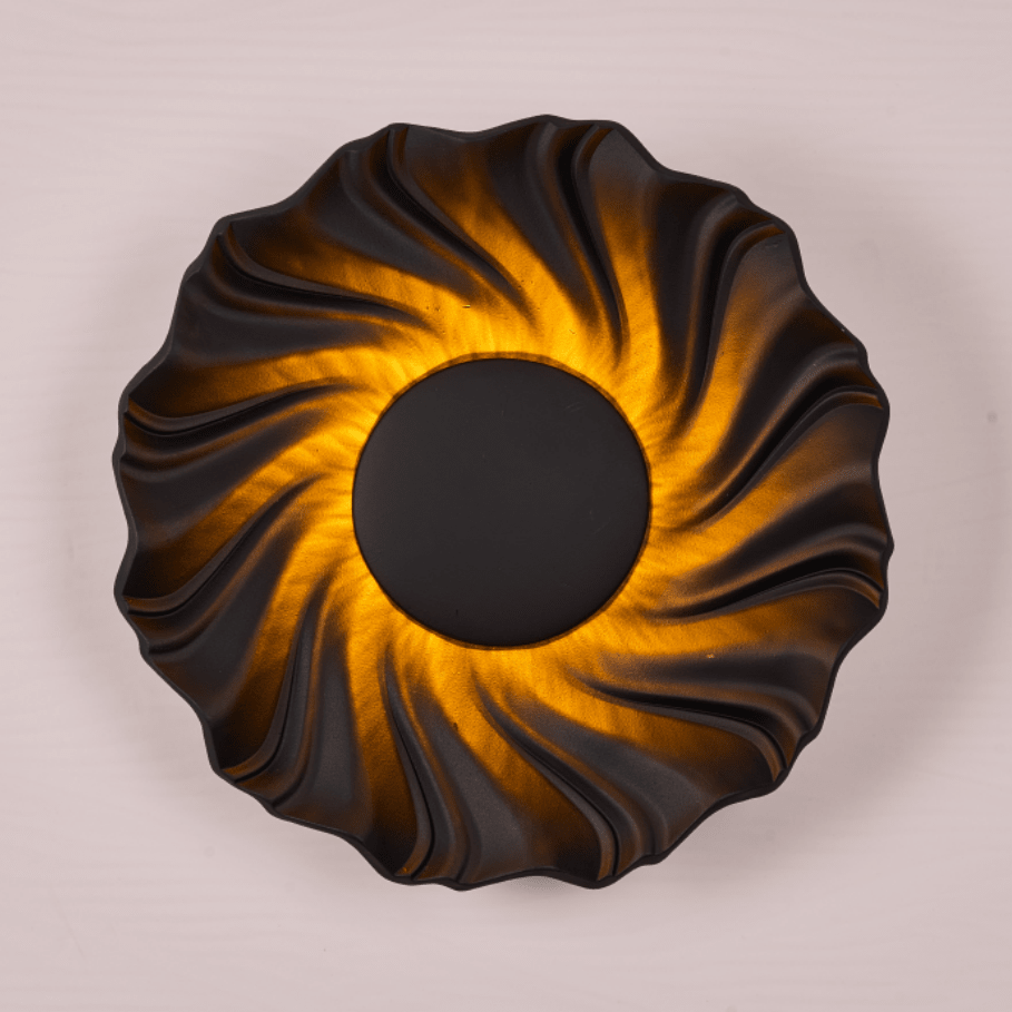 Solar Spiral Wall Sconce-Neutral Decor
