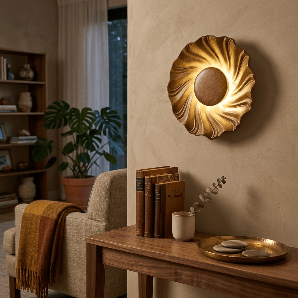 Solar Spiral Wall Sconce-Neutral Decor