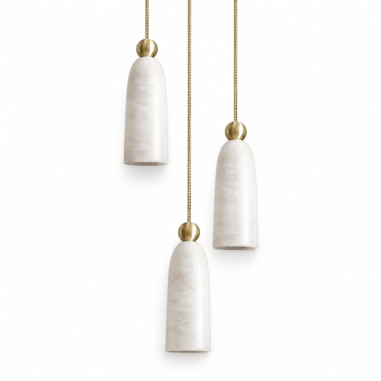 Alabaster Bell Cluster Pendant Lamp-Neutral Decor