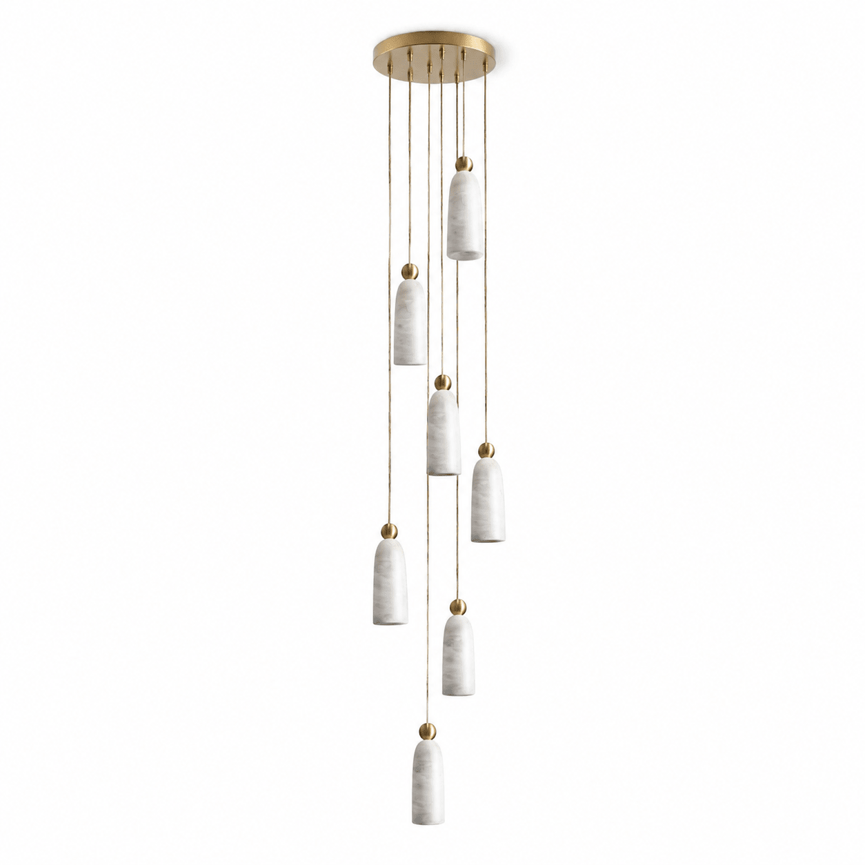 Alabaster Bell Cluster Pendant Lamp-Neutral Decor
