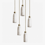 Alabaster Bell Cluster Pendant Lamp-Neutral Decor