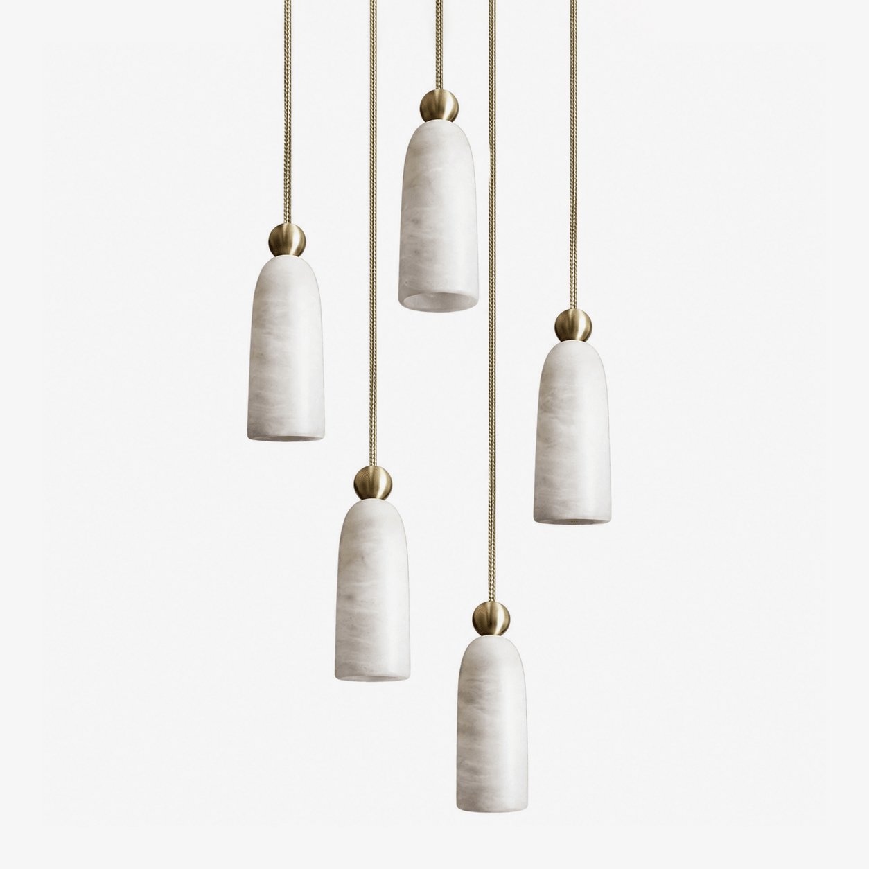 Alabaster Bell Cluster Pendant Lamp-Neutral Decor