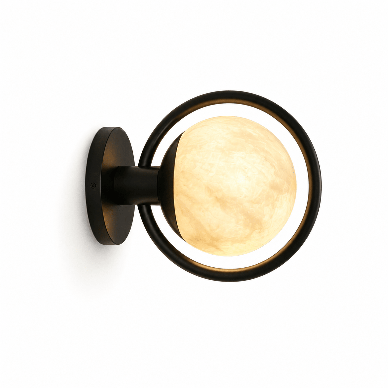 Celestial Ring Alabaster Wall Lamp-Neutral Decor