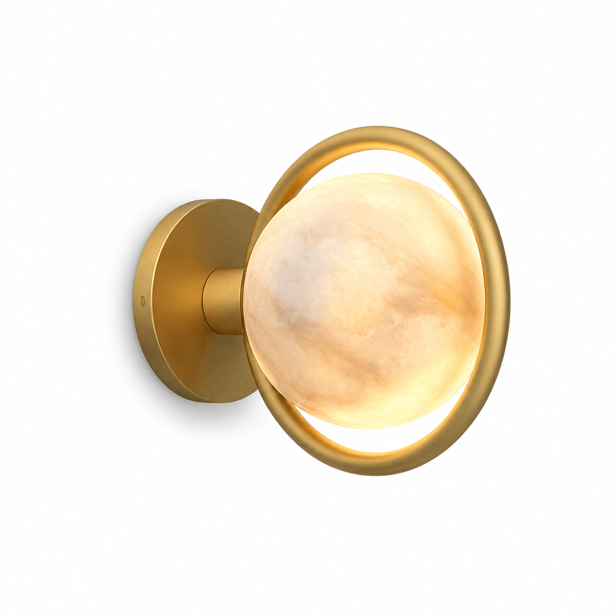 Celestial Ring Alabaster Wall Lamp-Neutral Decor