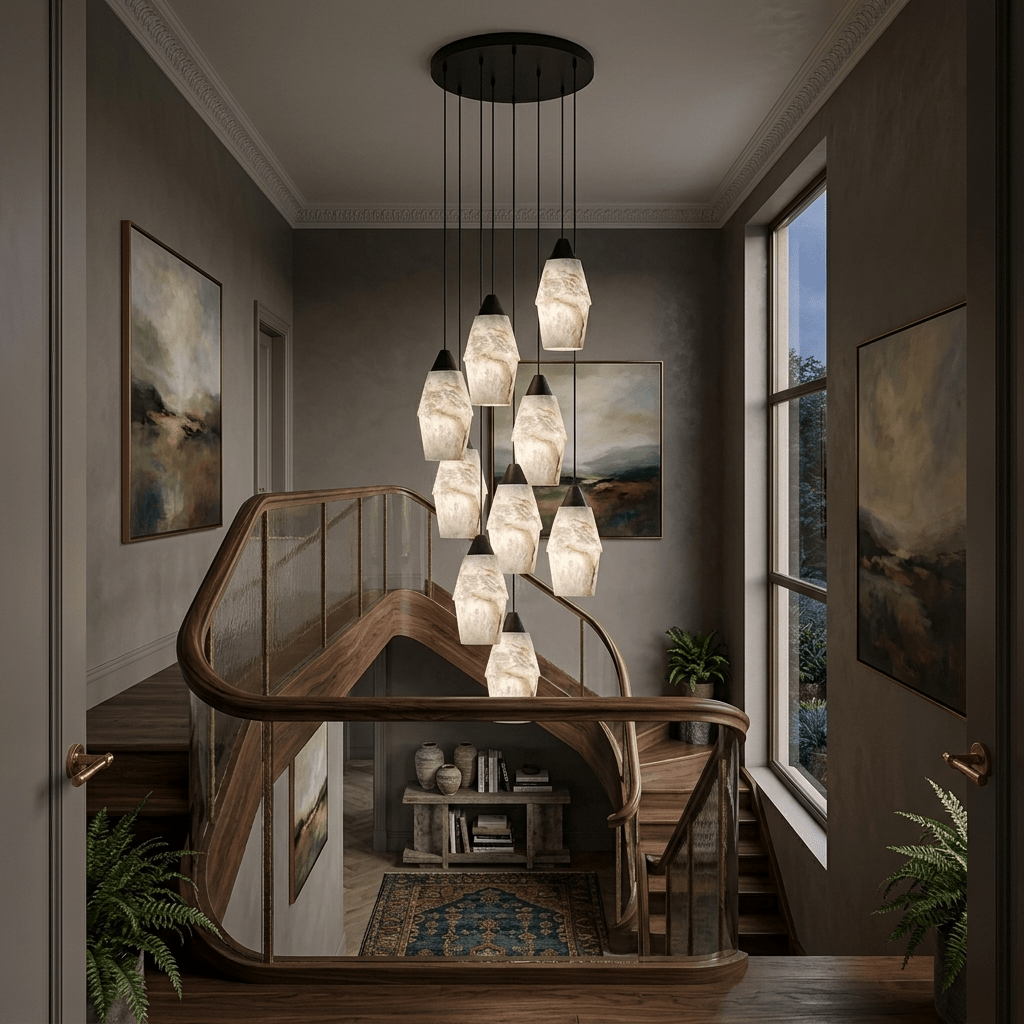Pavilion Alabaster Cluster Chandelier-Neutral Decor