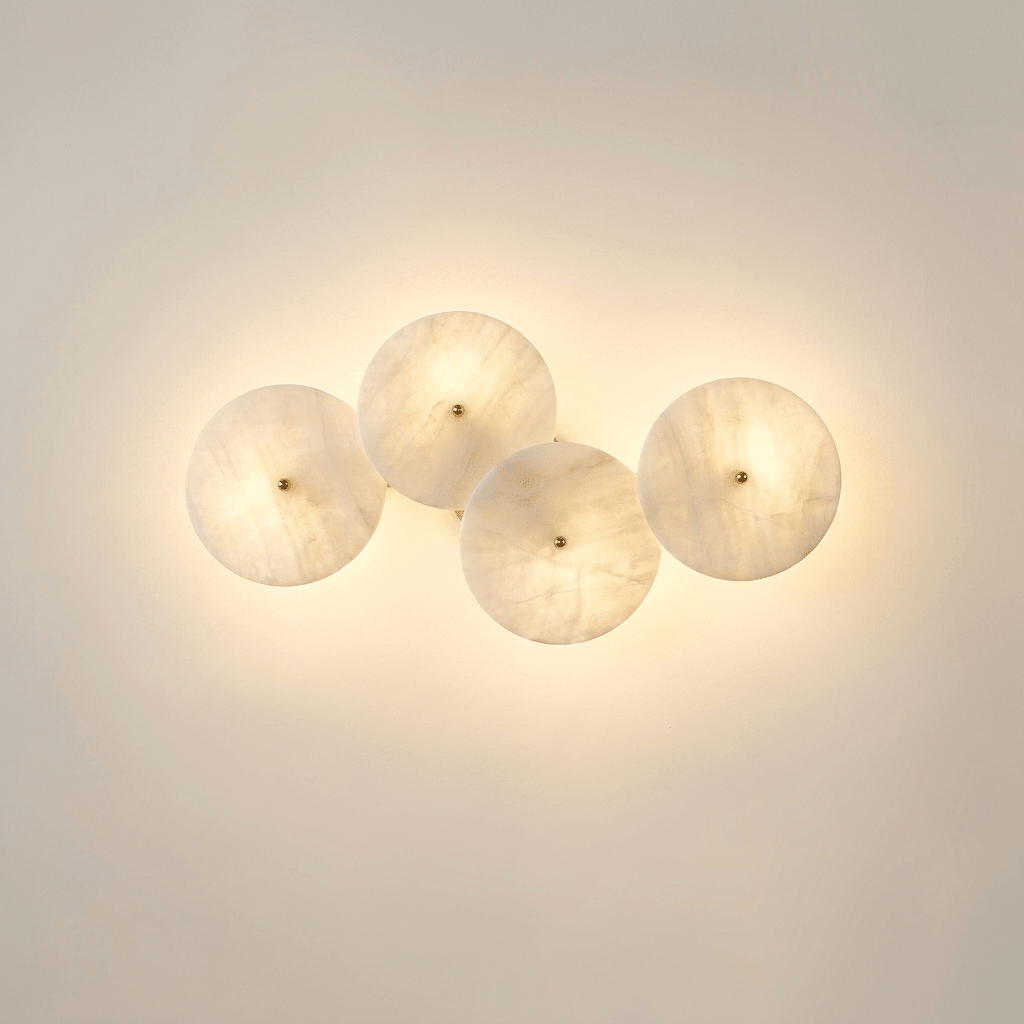 Cluster Alabaster Sconce-Neutral Decor