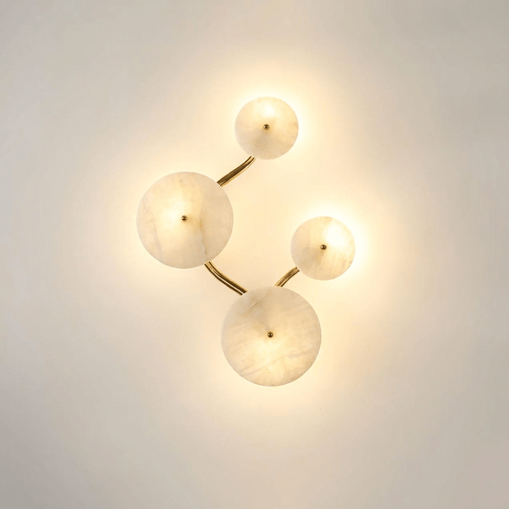 Cluster Alabaster Sconce-Neutral Decor