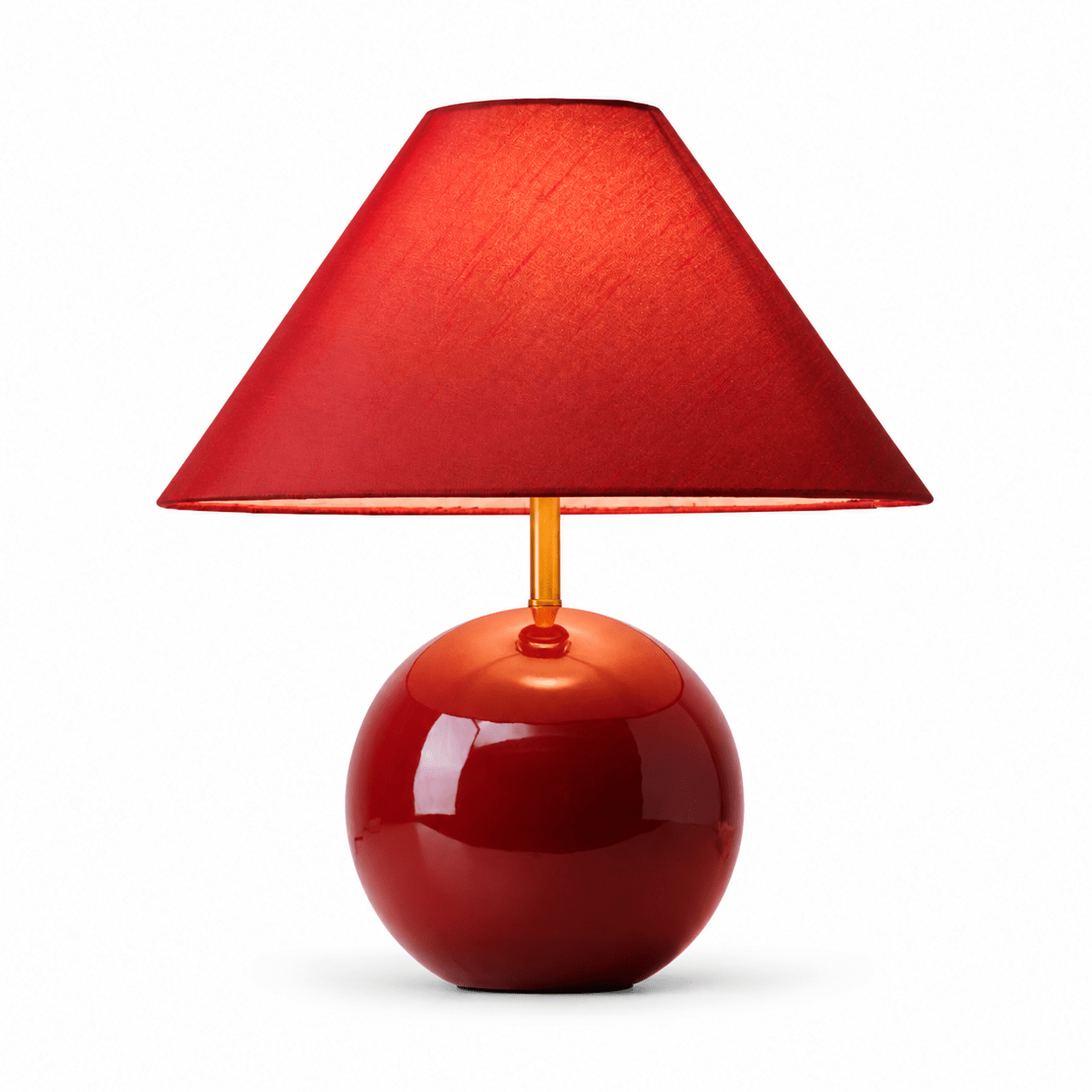 Cinabra Red Ceramic Table Lamp-Neutral Decor