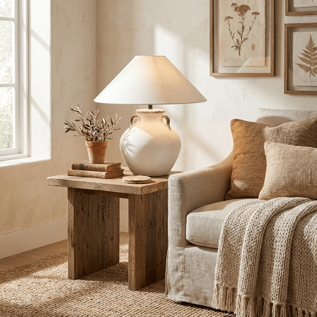 Calanca Ceramic Table Lamp-Neutral Decor