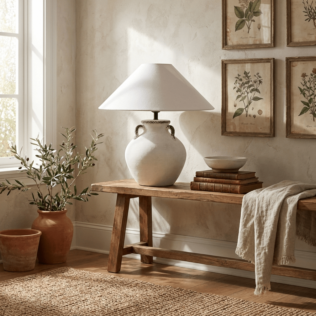 Calanca Ceramic Table Lamp-Neutral Decor