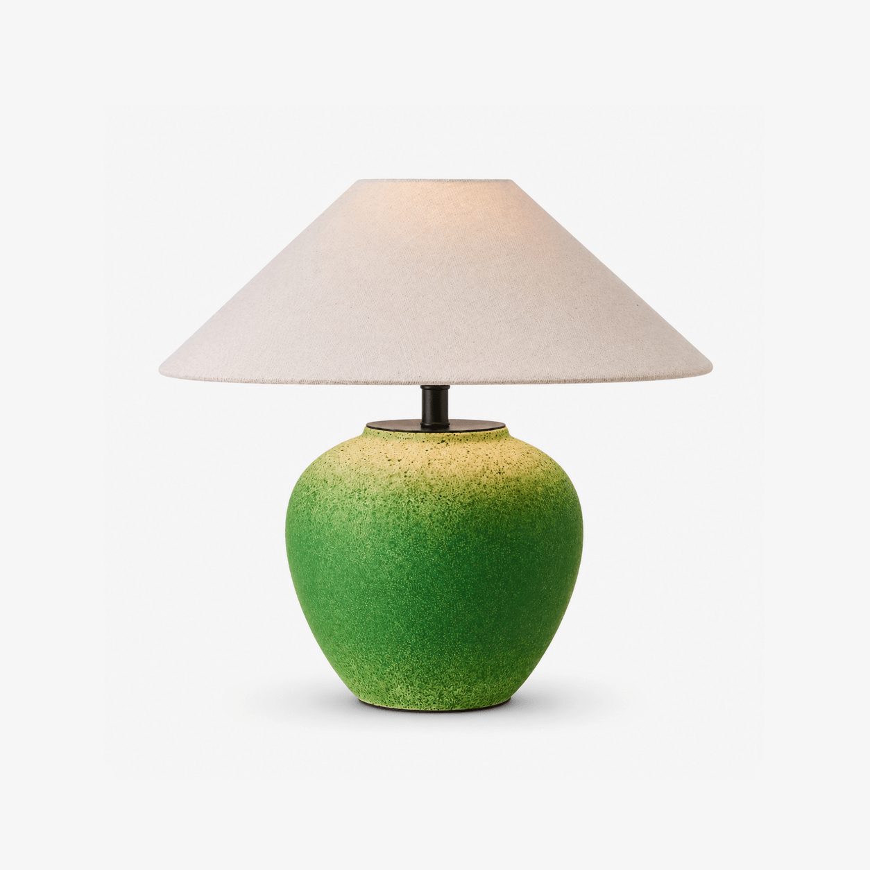 Prasina Green Ceramic Table Lamp-Neutral Decor
