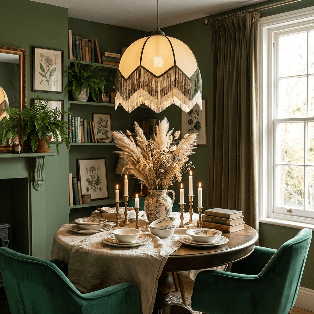 Velario Fringe Dome Pendant Light-Neutral Decor