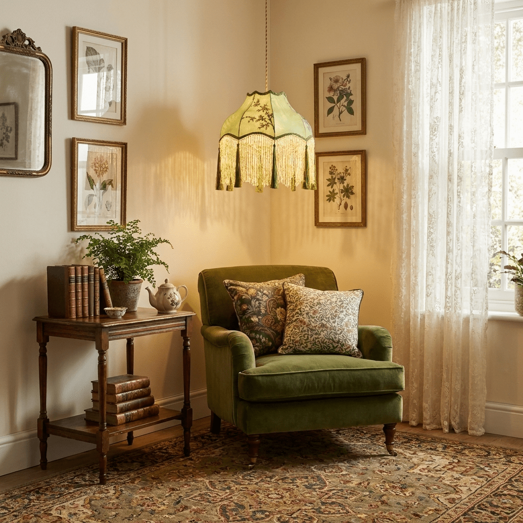 Prasina Beaded Fringe Pendant Light-Neutral Decor