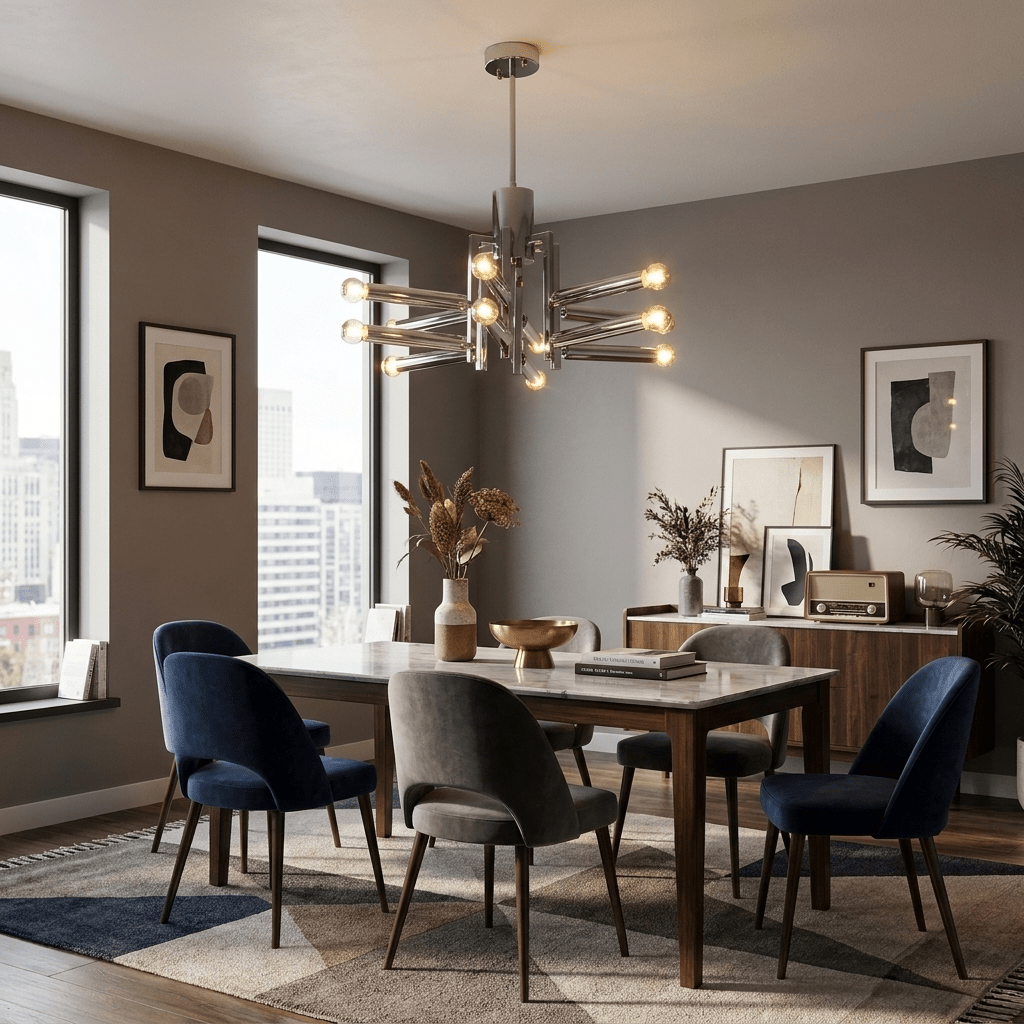 Sputnik Chrome Chandelier-Neutral Decor