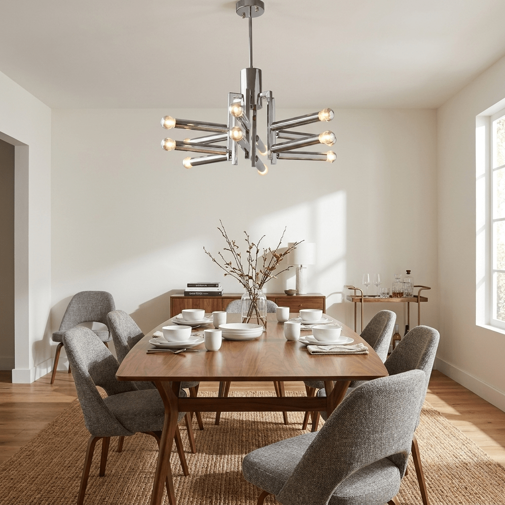 Sputnik Chrome Chandelier-Neutral Decor