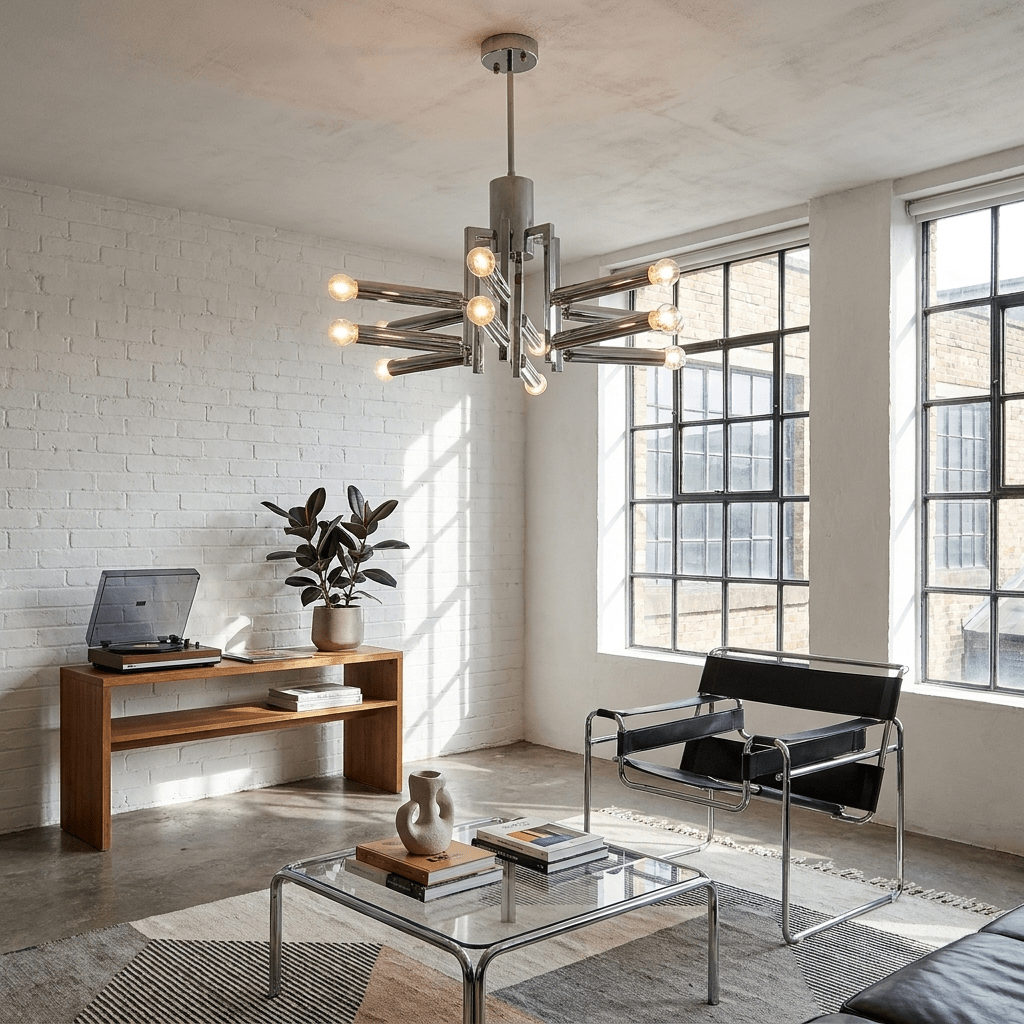 Sputnik Chrome Chandelier-Neutral Decor