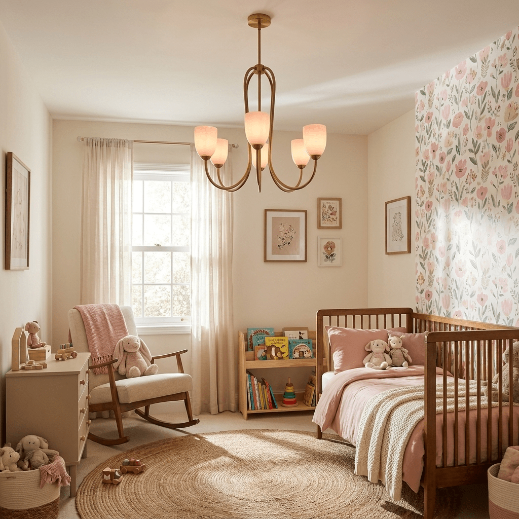 Tulip Gold Chandelier-Neutral Decor