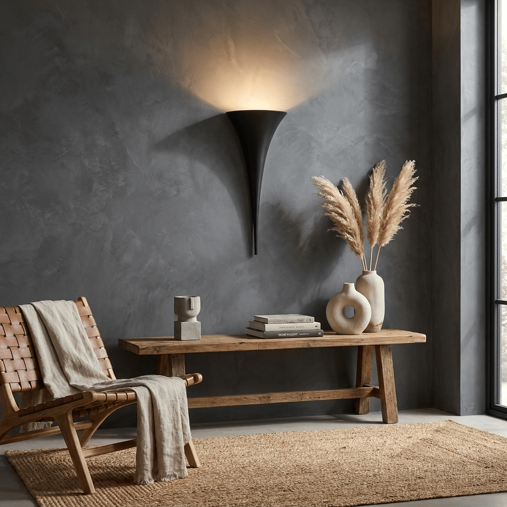 Torch Cone Wall Sconce-Neutral Decor