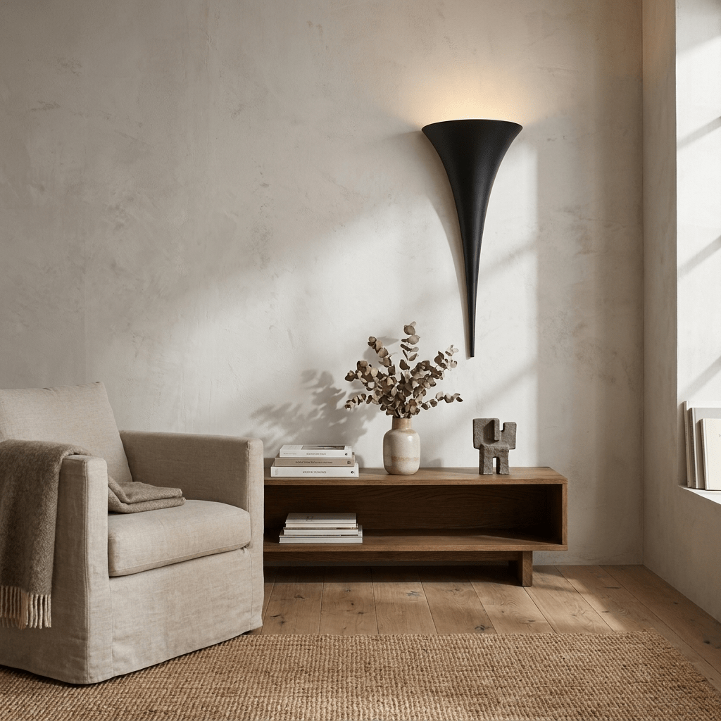Torch Cone Wall Sconce-Neutral Decor