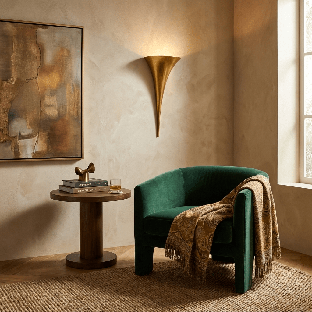 Torch Cone Wall Sconce-Neutral Decor