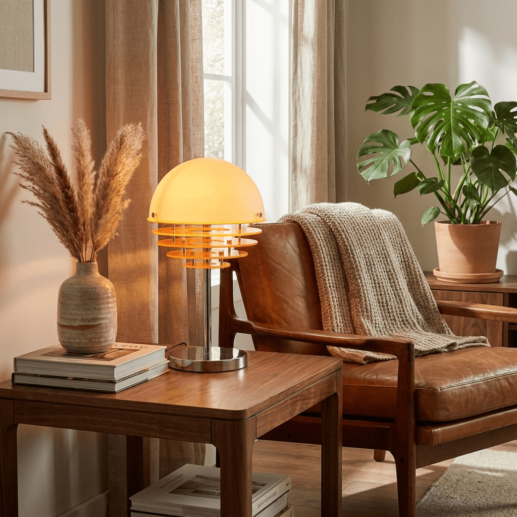 Dome Louver Table Lamp-Neutral Decor
