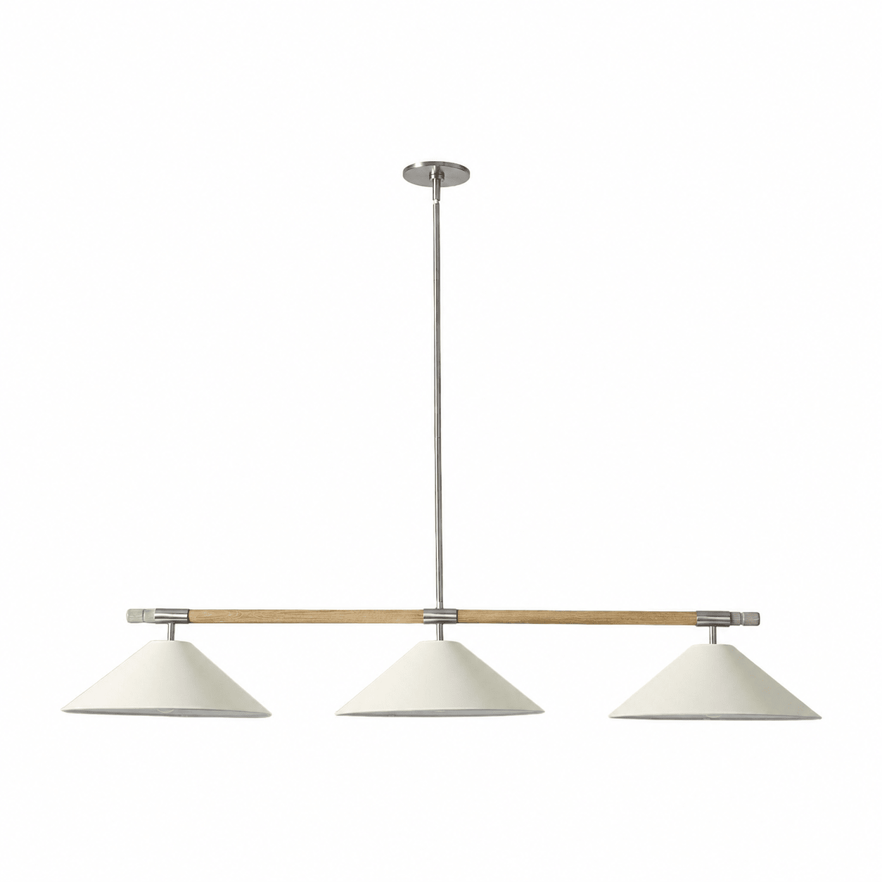 Linen Cone Linear Chandelier-Neutral Decor