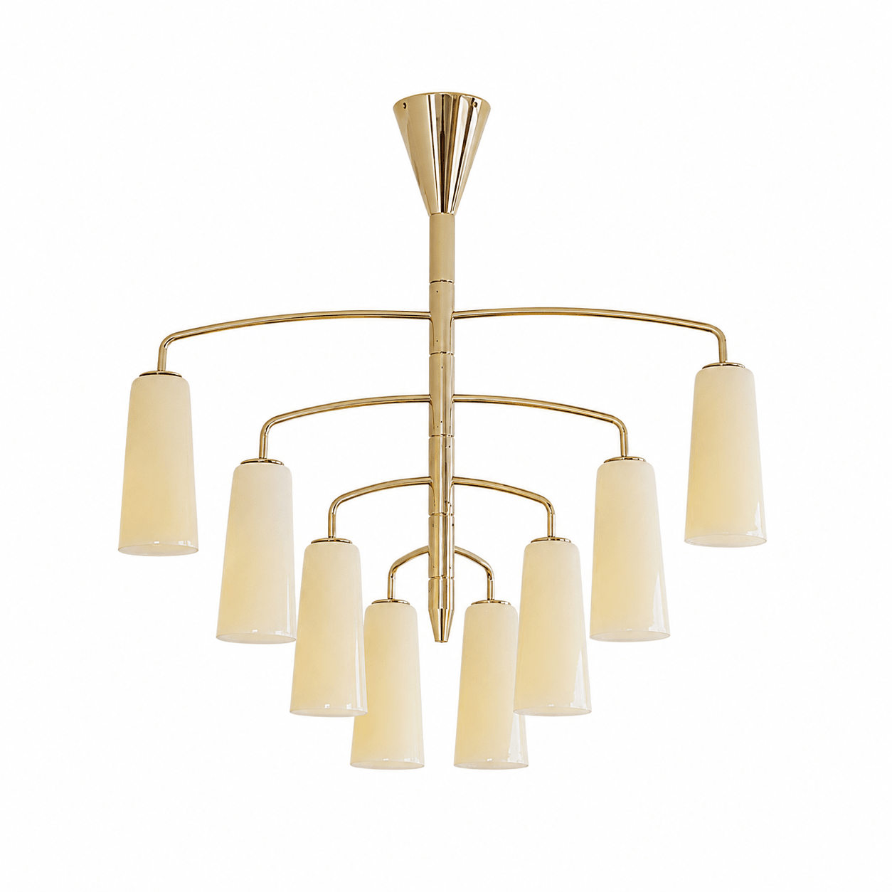 Spiral Tiered Chandelier-Neutral Decor