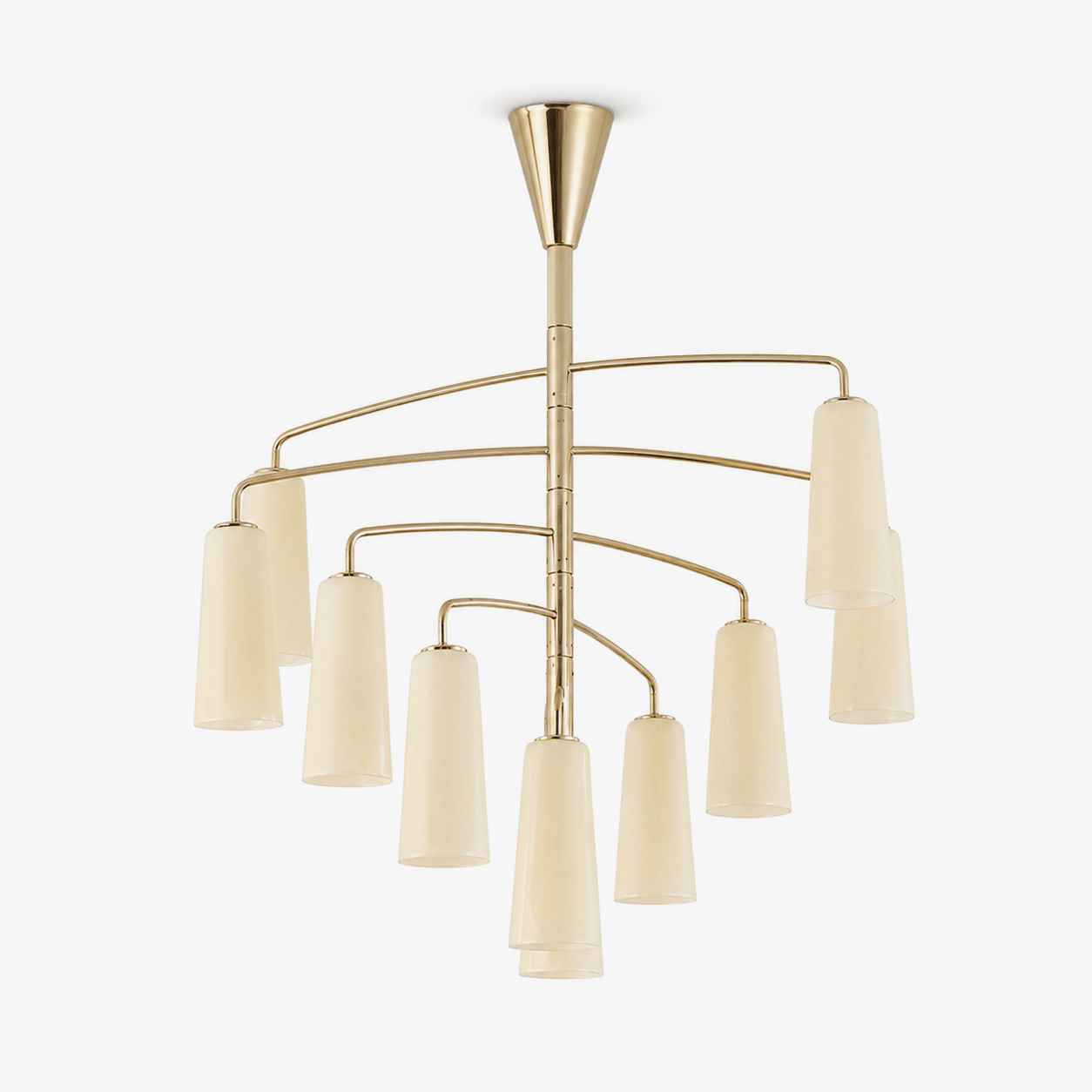 Spiral Tiered Chandelier-Neutral Decor
