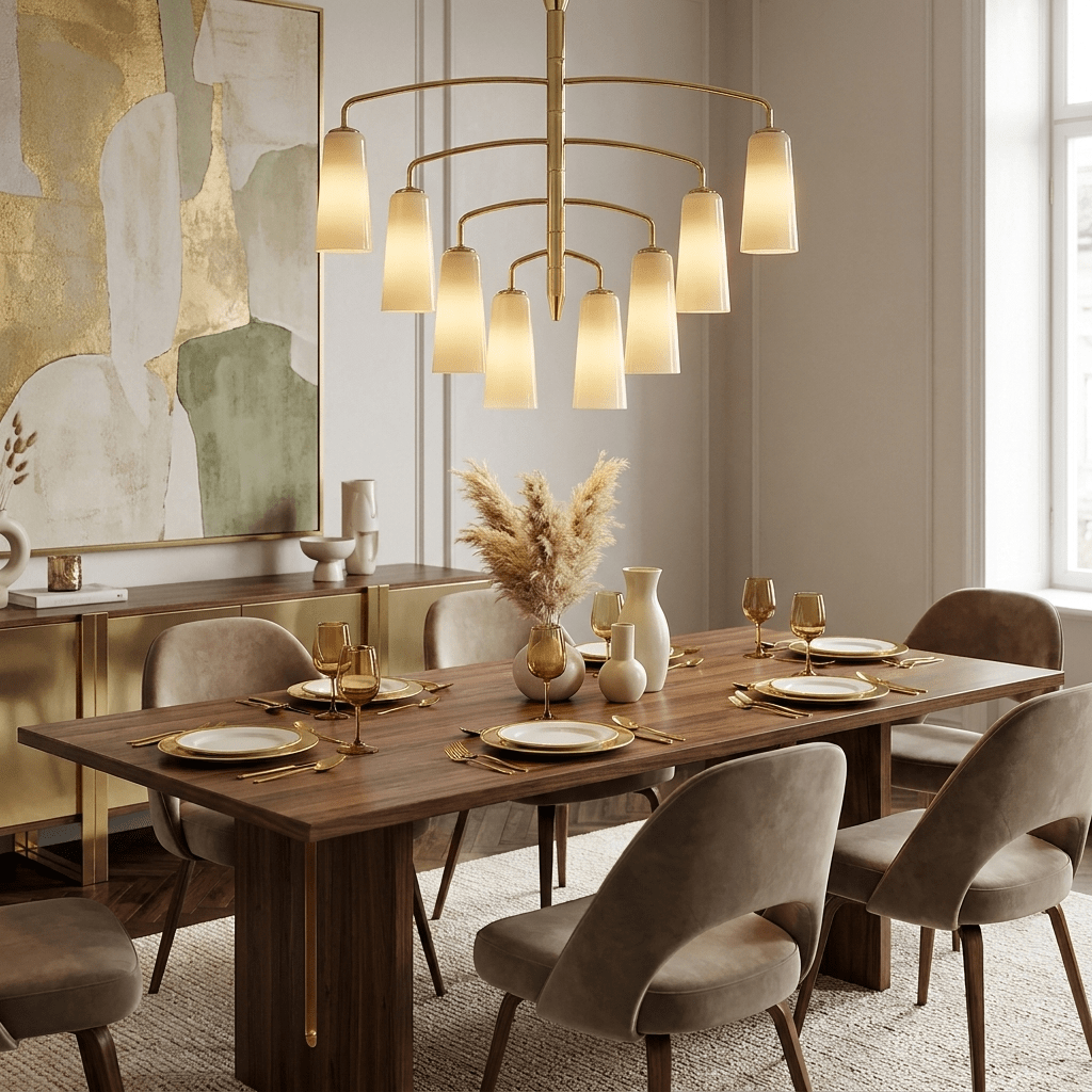 Spiral Tiered Chandelier-Neutral Decor