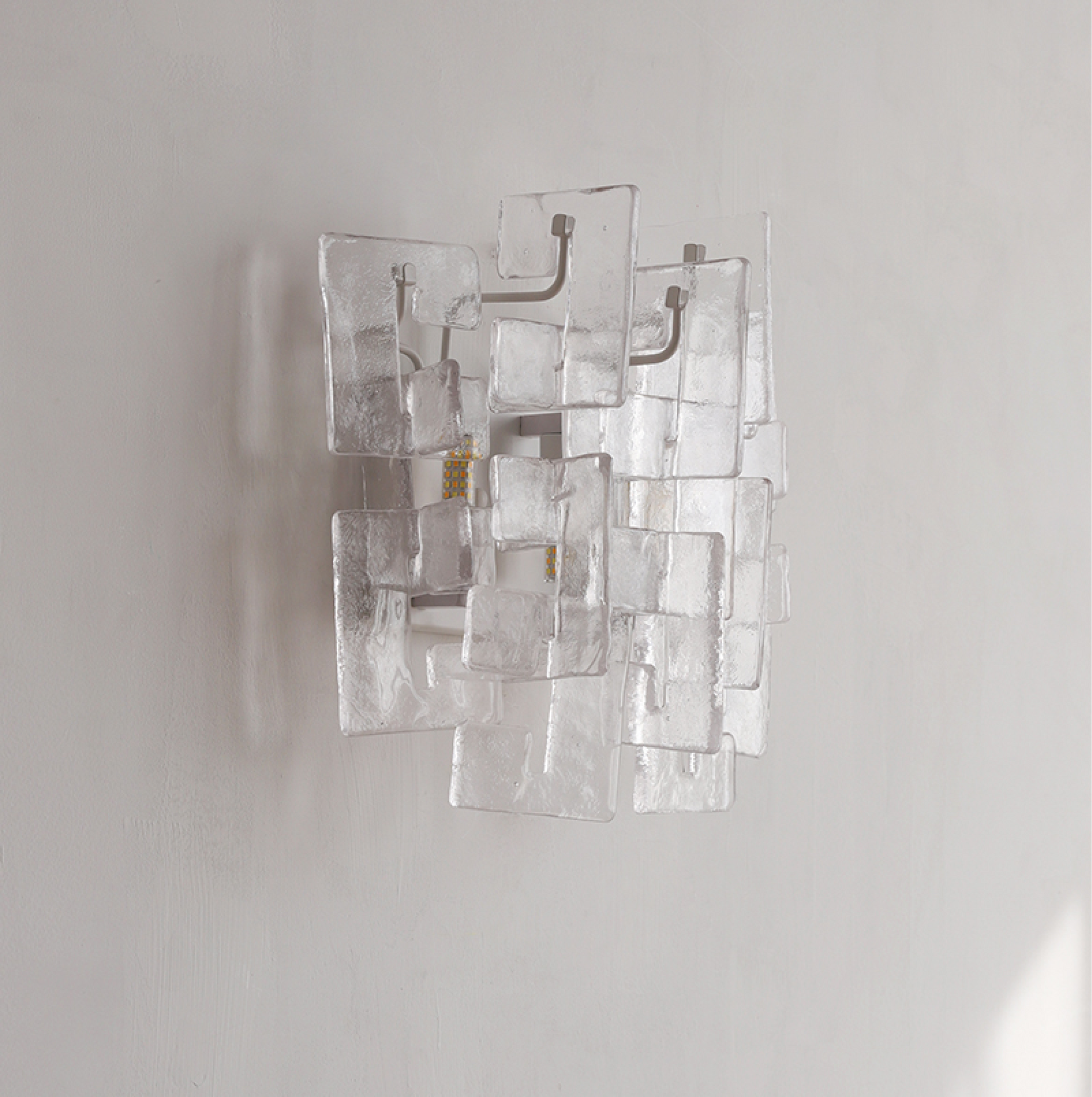 Stacked Glass Wall Sconce-Neutral Decor