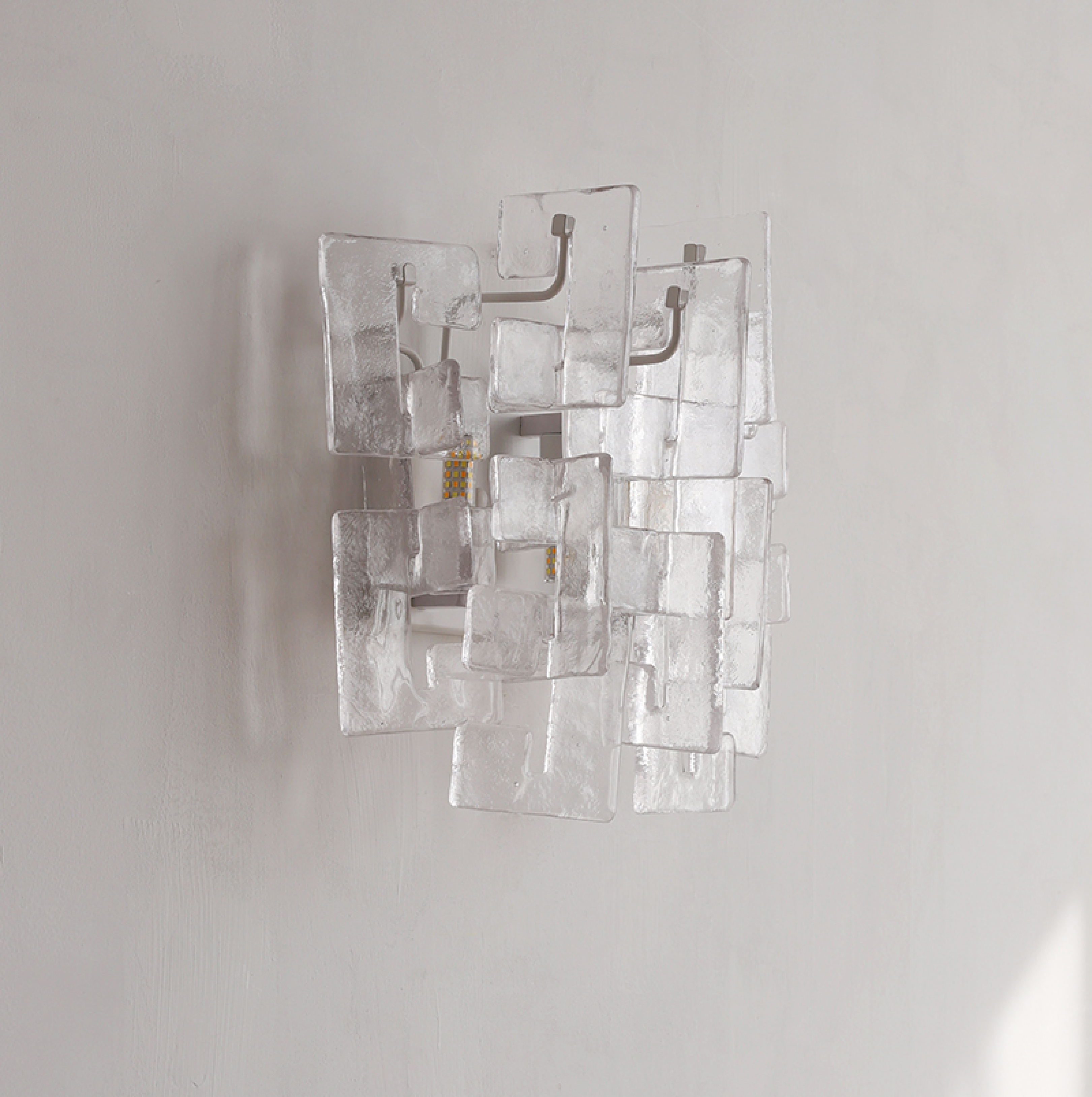 Stacked Glass Wall Sconce-Neutral Decor
