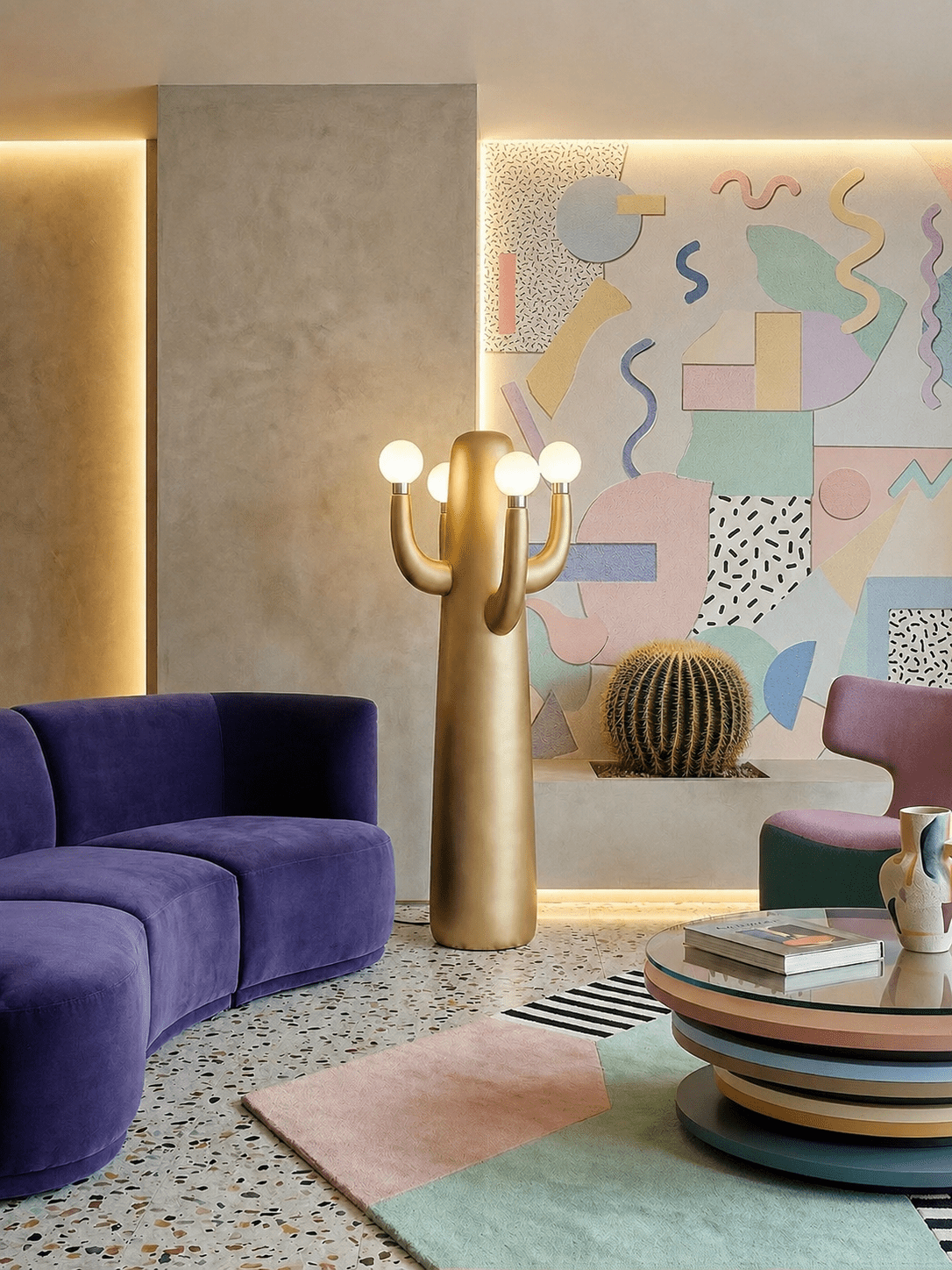 Art Cactus Floor Lamp-Neutral Decor
