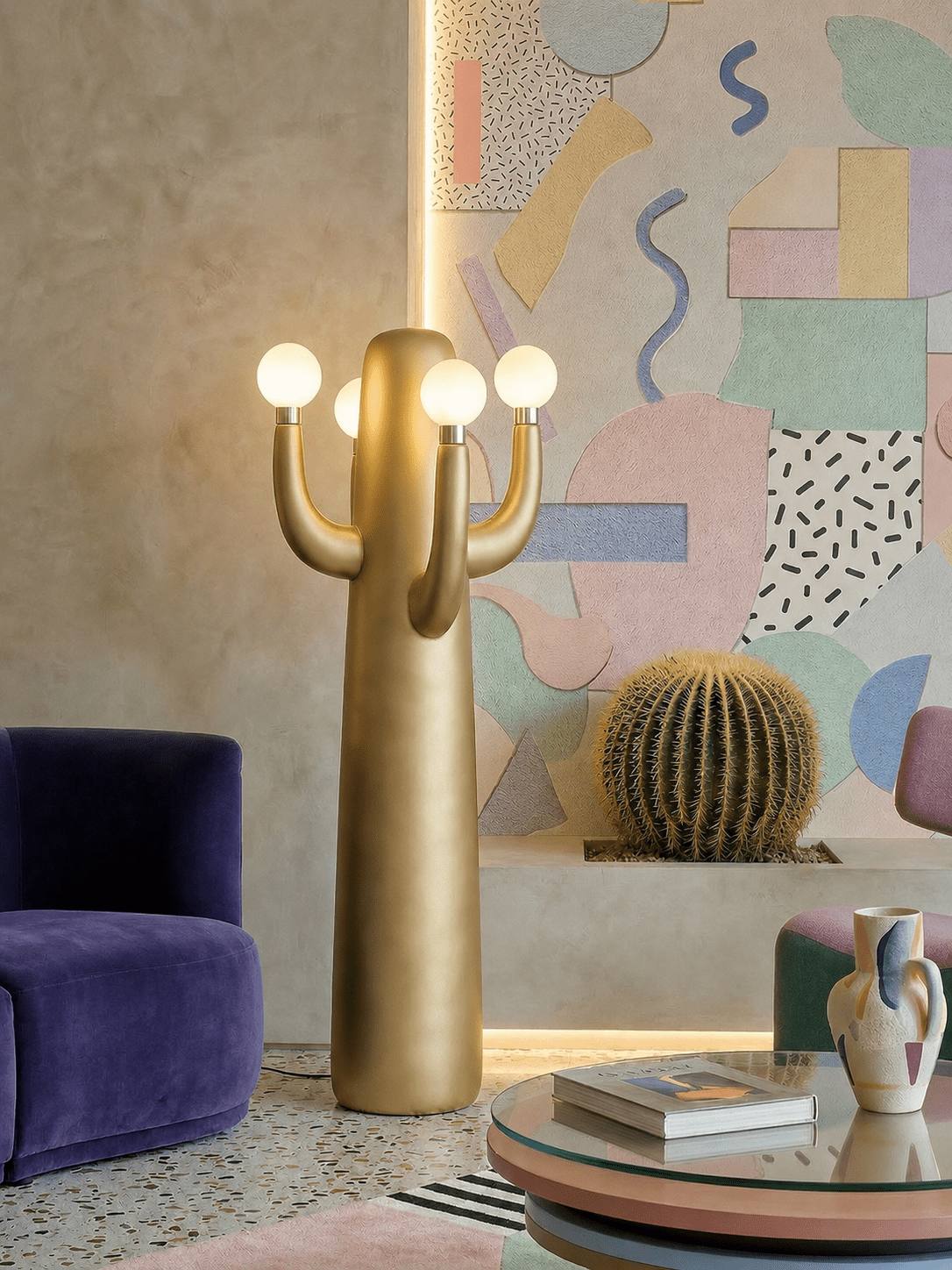 Art Cactus Floor Lamp-Neutral Decor