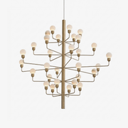 Raggiera Tiered Alabaster Globe Chandelier-Neutral Decor