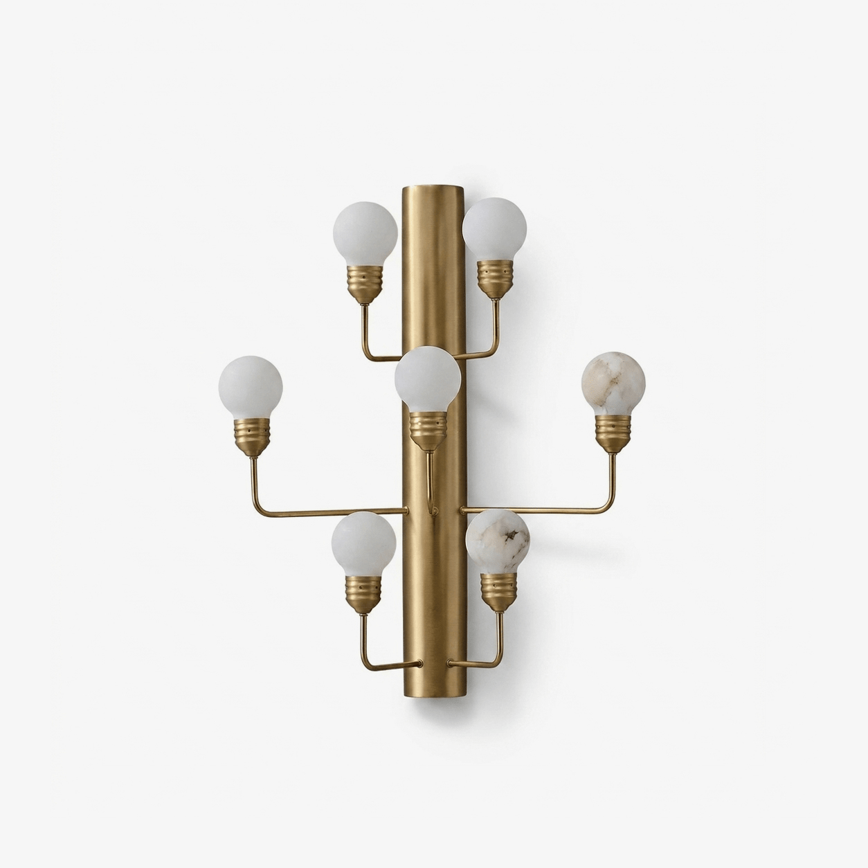 Raggiera Alabaster Globe Wall Sconce-Neutral Decor