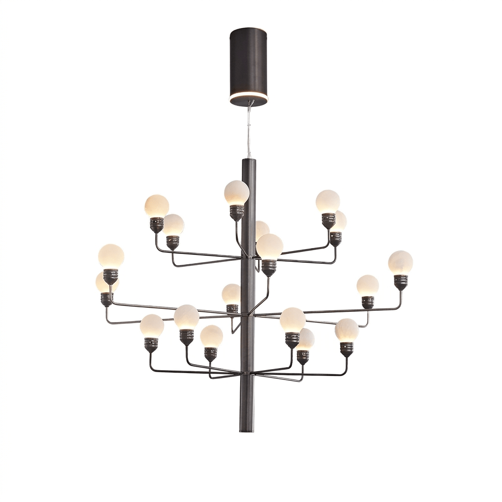 Raggiera Tiered Alabaster Globe Chandelier-Neutral Decor